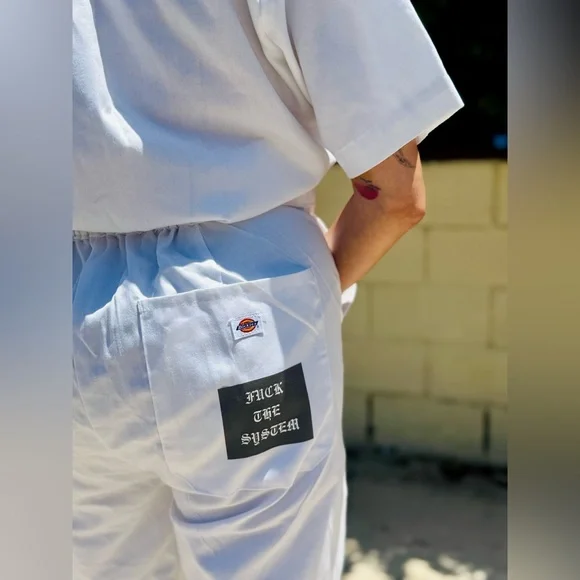 F*ck The System Dickies white coveralls - Picture 4 of 4